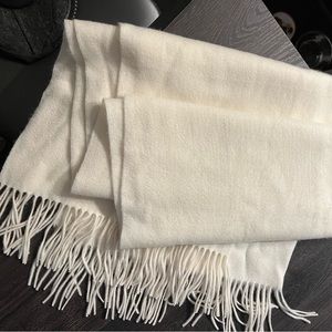Birch color 100% cashmere scarf